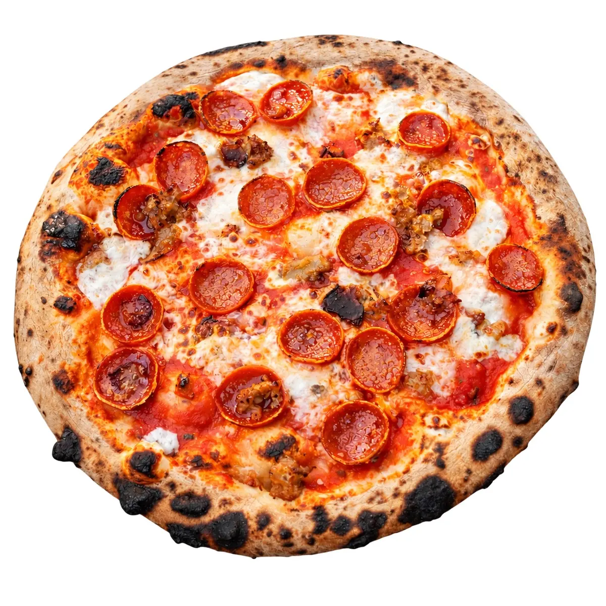 REDs Pizza Calabrian hot honey pepperoni pizza